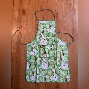 Printed Cotton Kitchen Apron, 21" x 29", GREEN APPLES